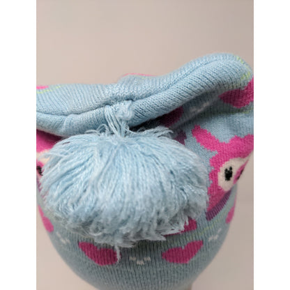 Loungefly Beanie Hat Blue Pink Purple Llamas Soft Patch Logo Pom Pom