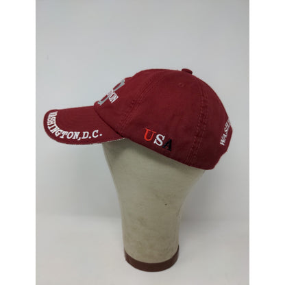 I Heart DC Washington DC Slideback Hat Red Patriotic American Flag Embroidered