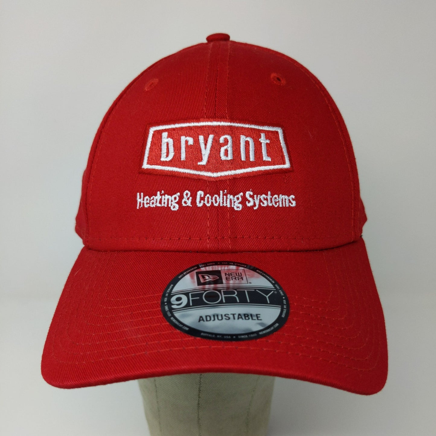 New Era 9Forty Bryant Heating & Cooling Strapback Hat Red Embroidered Logo