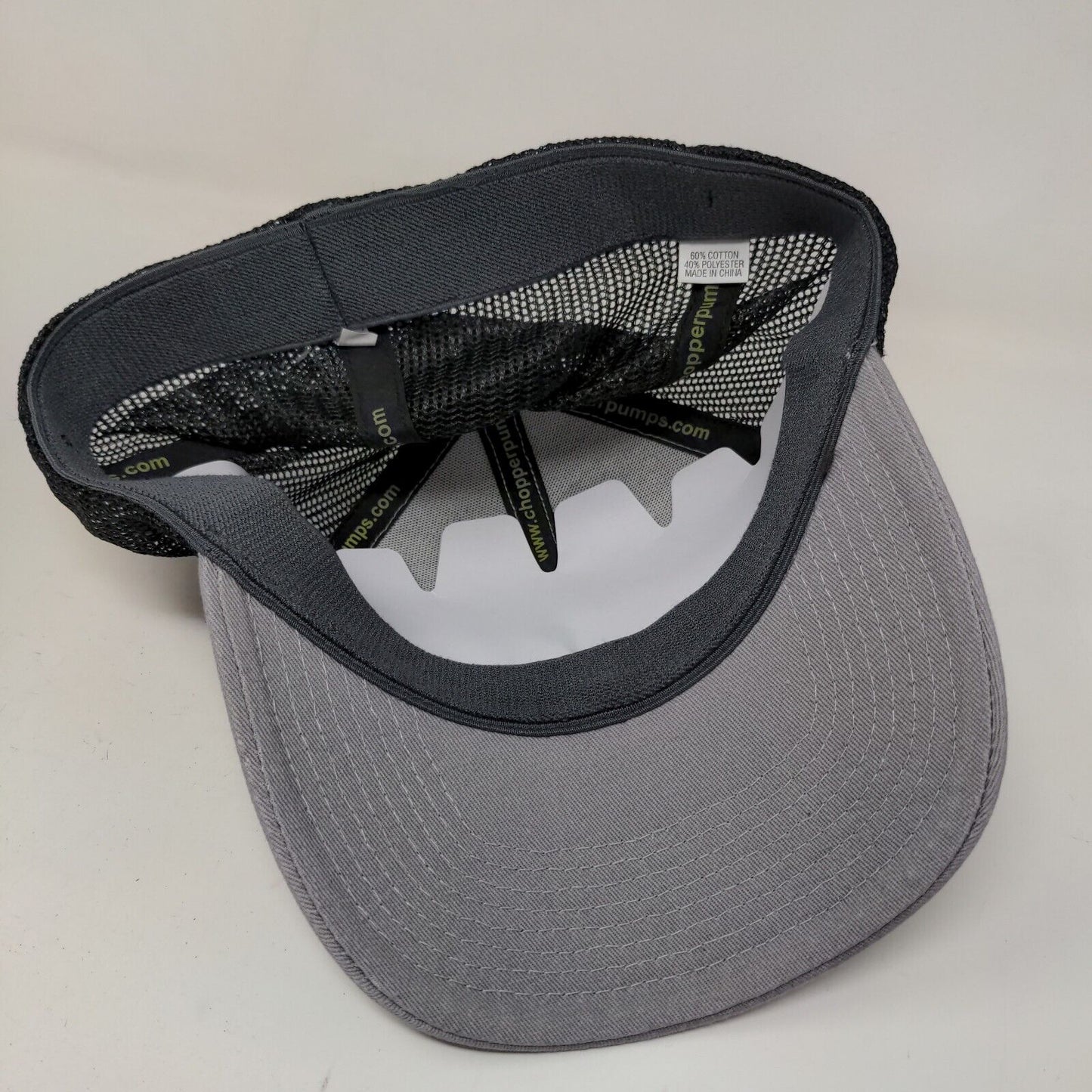 Vaughan Men's Fitted Hat Gray Size L/XL Embroidered Logo Cotton Blend