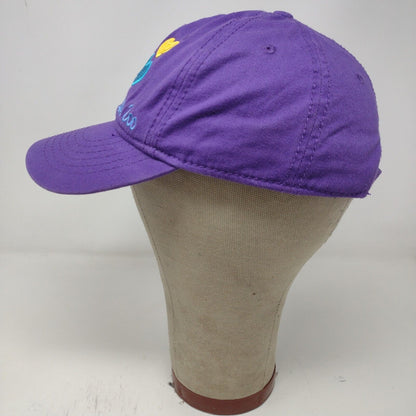 Cheyenne Mountain Zoo Strapback Hat Purple Embroidered Hearts Logo