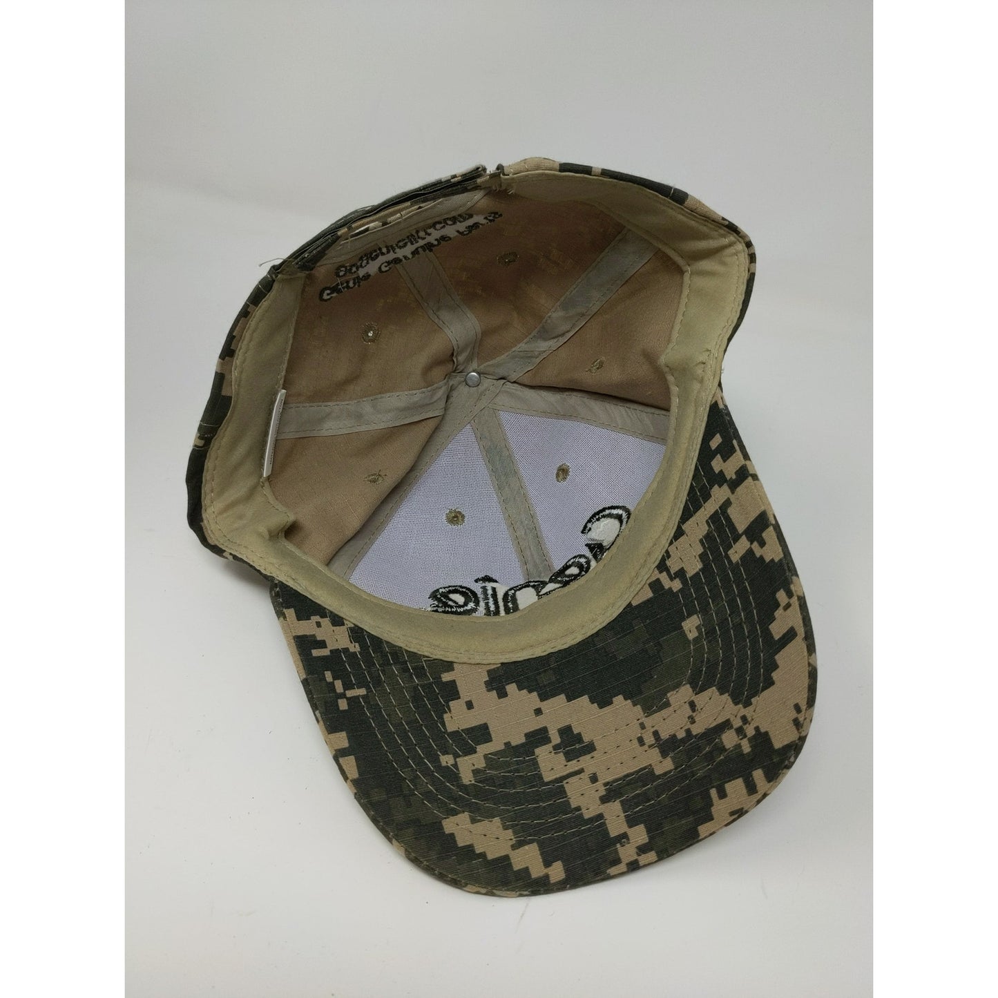 Genie Terex Brand Digital Camo Strapback Hat OSFA Green & Tan Embroidered