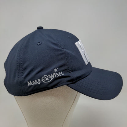 Ahead Men's Strapback Hat Blue Adjustable RHO Wealth Advisors Embroidered Logo