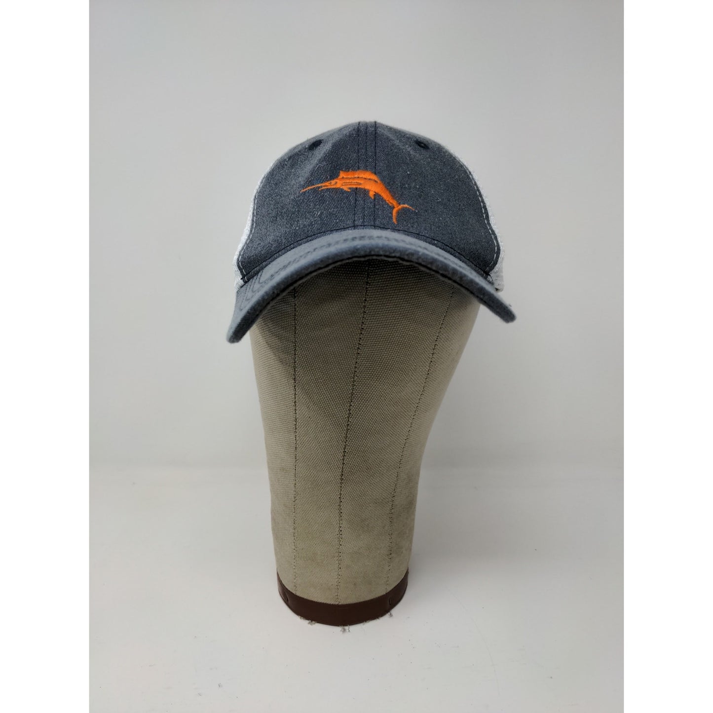 Tommy Bahama Slideback Mesh Back Hat Gray & White Embroidered Logo One Size