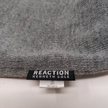 Kenneth Cole Reaction Men's Beanie Hat Gray One Size Patch Logo