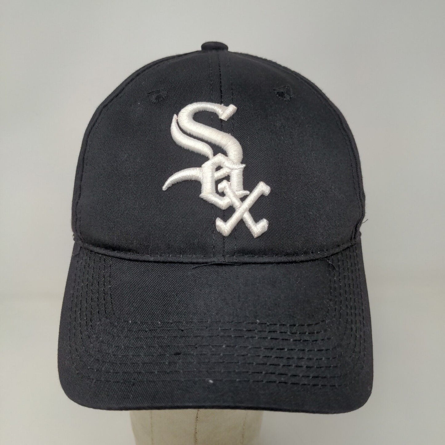 OC Sports Boys Chicago White Sox Strapback Hat Black Size Youth Embroidered Logo