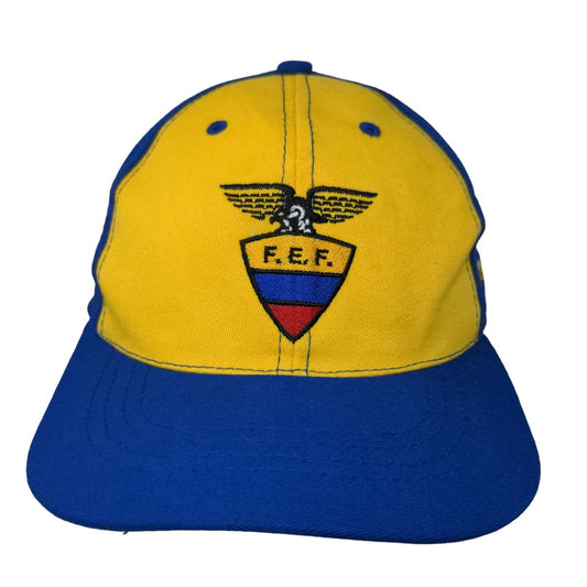 Unbranded Men's Slideback Hat Blue Yellow F.E.F. Ecudaor Futbol Rumbo Al Mundial