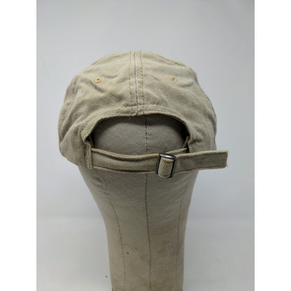 Vintage BL Bud Light Slideback Hat Made in USA OSFA Cap Patch Logo Tan