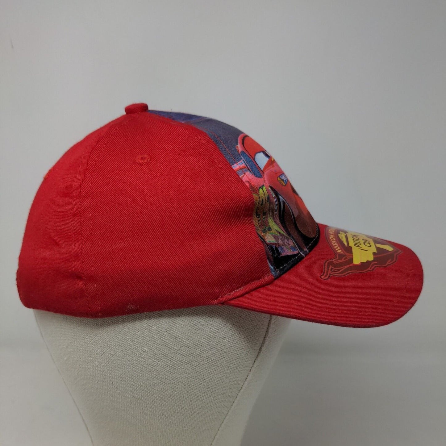 Disney Pixar Car Boy's Strapback Hat Red Size OS Lightning McQueen Piston Cup