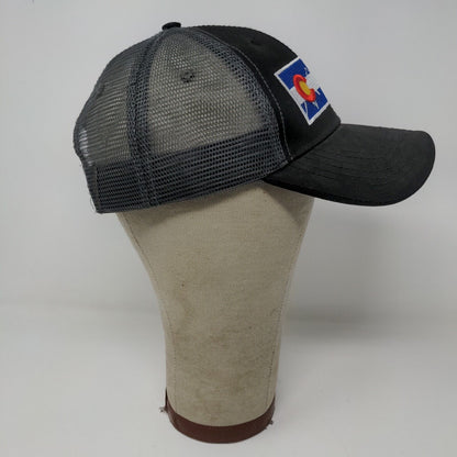 Uluru Colorado Snapback Mesh Back Hat Black OSFM Embroidered Logo