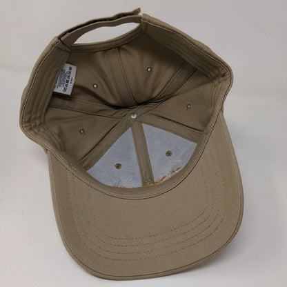 Lands' End Men's Strapback Hat Tan Size OS Embroidered Hopscotch Air Logo