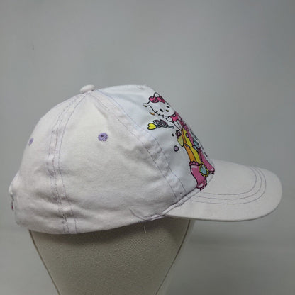 Hello Kitty Sanrio Girl's Strapback Hat White Adjustable Graphic Rainbow 2023