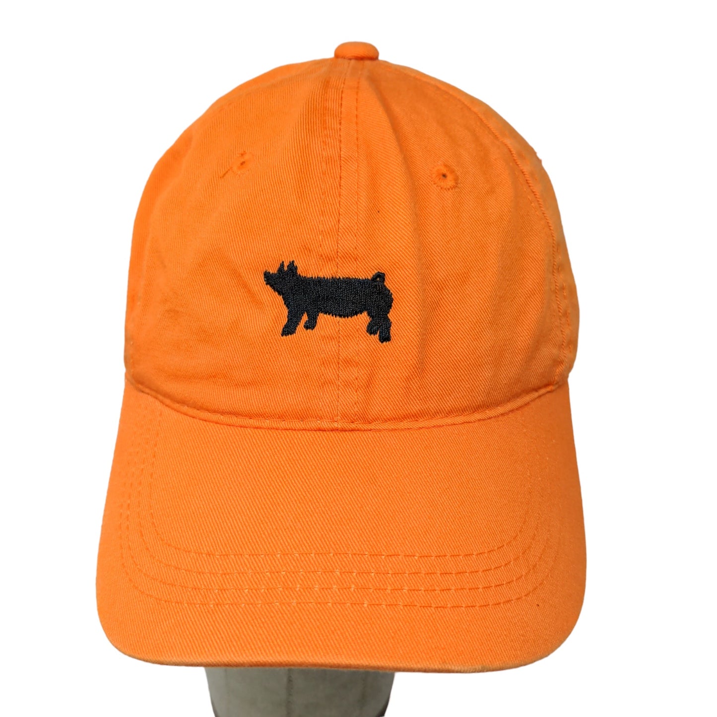 Hog Nation Men's Slideback Hat Cap Orange Size OSFM Embroidered Logo Pig