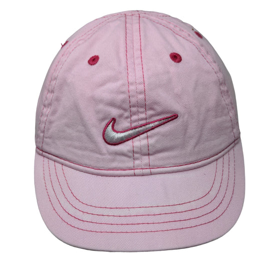 Nike Girl's Strapback Hat Pink Size Toddler Swoosh Logo Embroidered