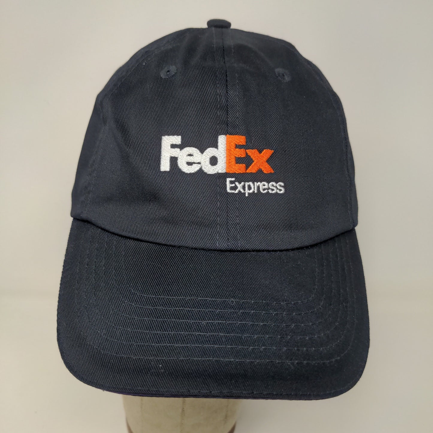 FedEx Express Mens Slideback Hat Blue Size RG-RG Embroidered Logo