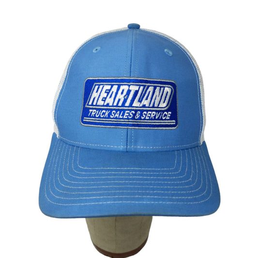 Heartland Truck Sales & Service Trucker Hat Snapback Meshback Blue Embroidered