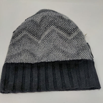 Nordstrom Men's Knit Beanie Hat Cap Wool Cashmere Blend Black Gray One Size