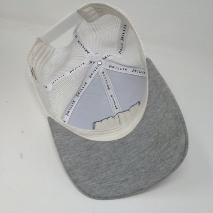 RARE SAMPLE Killik Snapback Mesh Back Hat Embroidered Logo Spell Out Gray White