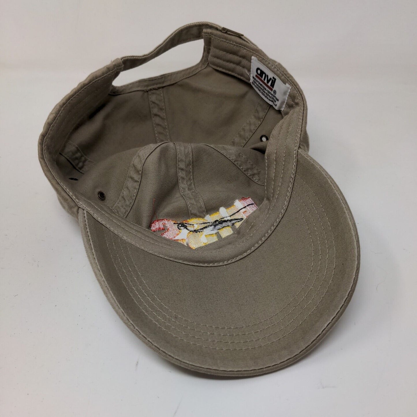 Anvil Men's HISS Helicopter Shipping Slideback Hat Tan Adjustable Embroidered