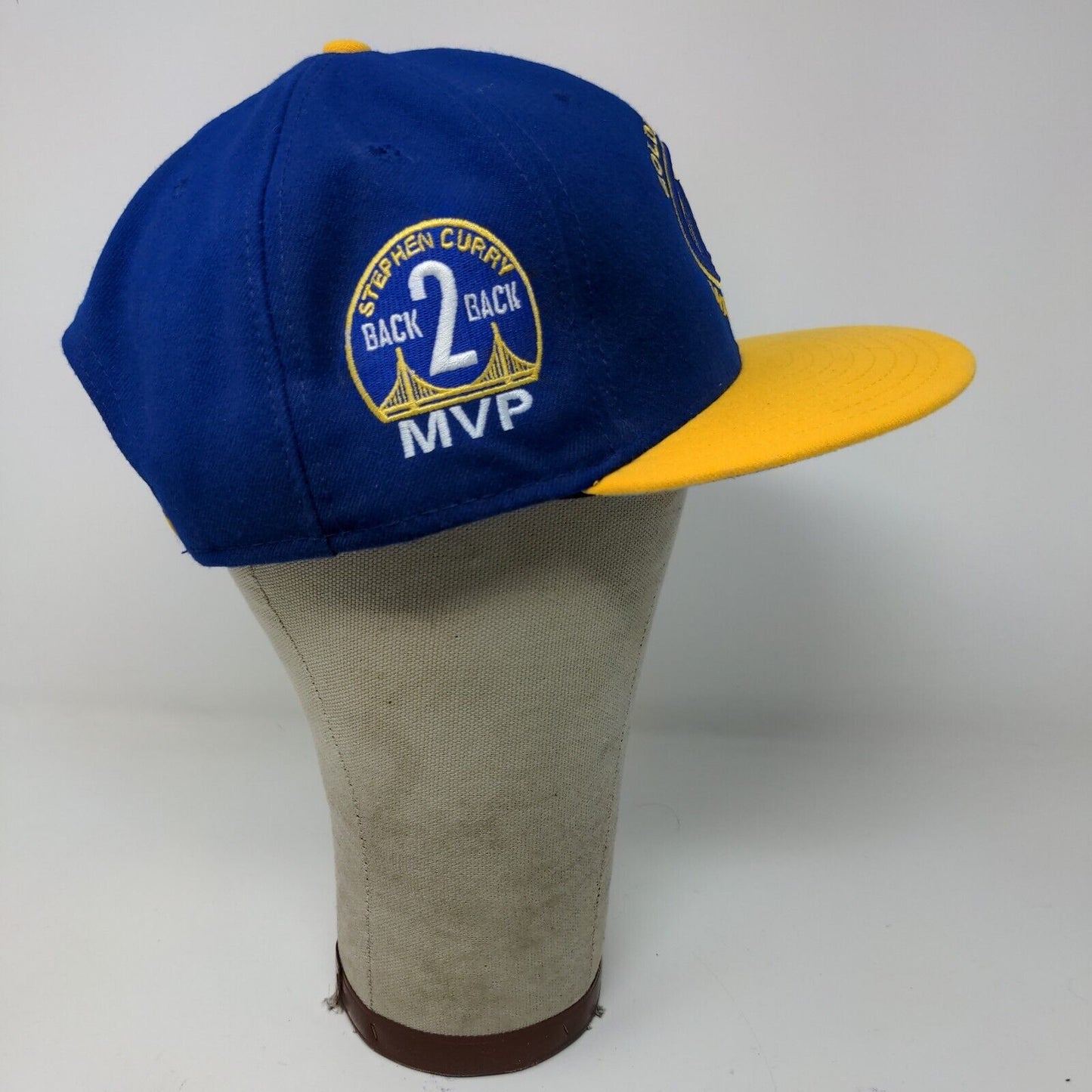 New Era 9Fifty Golden State Warriors Snapback Hat Blue Yellow Stephen Curry