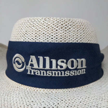 Allison Transmission Mens Panama Hat Cream OSFA Embroidered Logo Headband