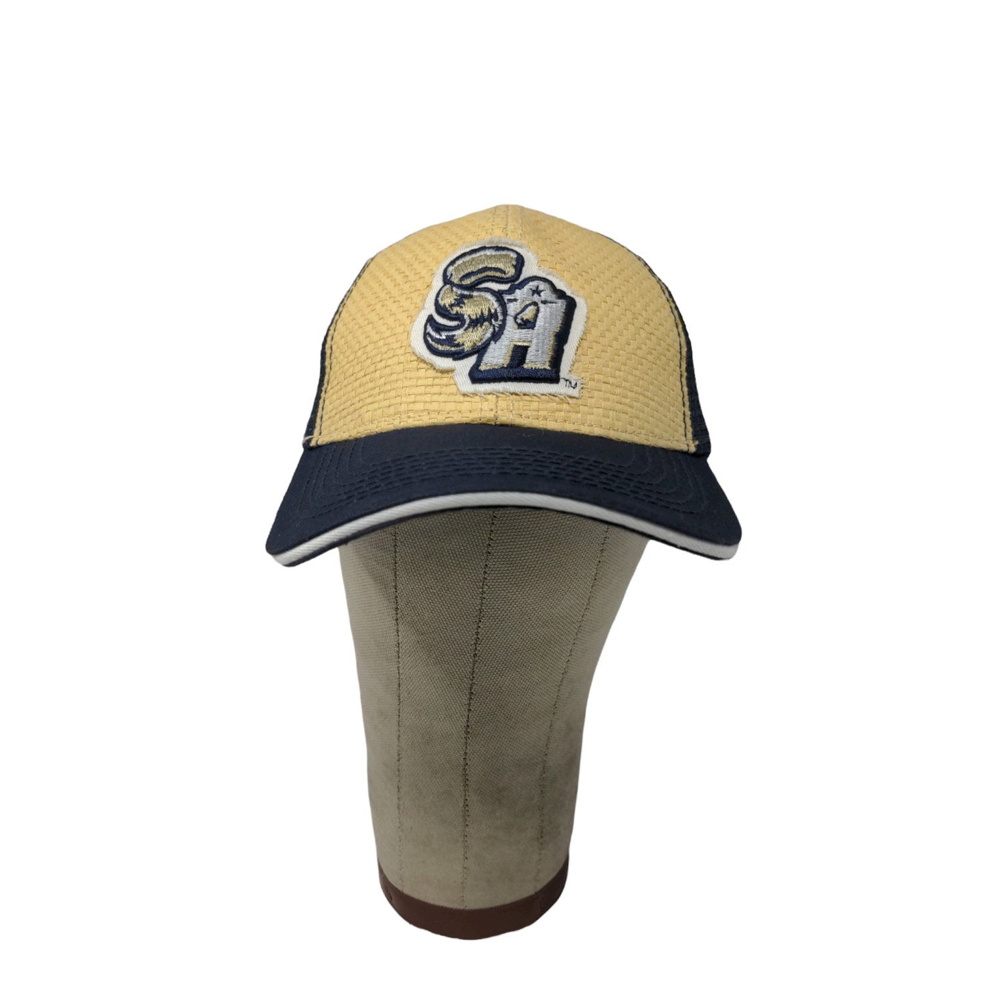 Dodge Ram SA Strapback Meshback Hat Embroidered Logo Blue Yellow