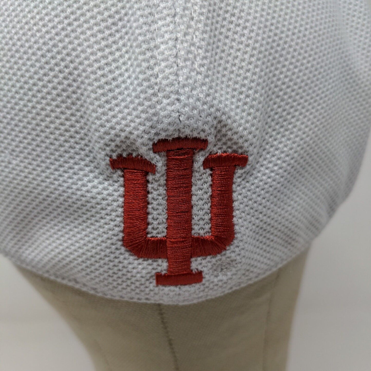 NCAA Indiana Hoosiers IU Fitted Adidas Baseball Hat White Embroidered Logo