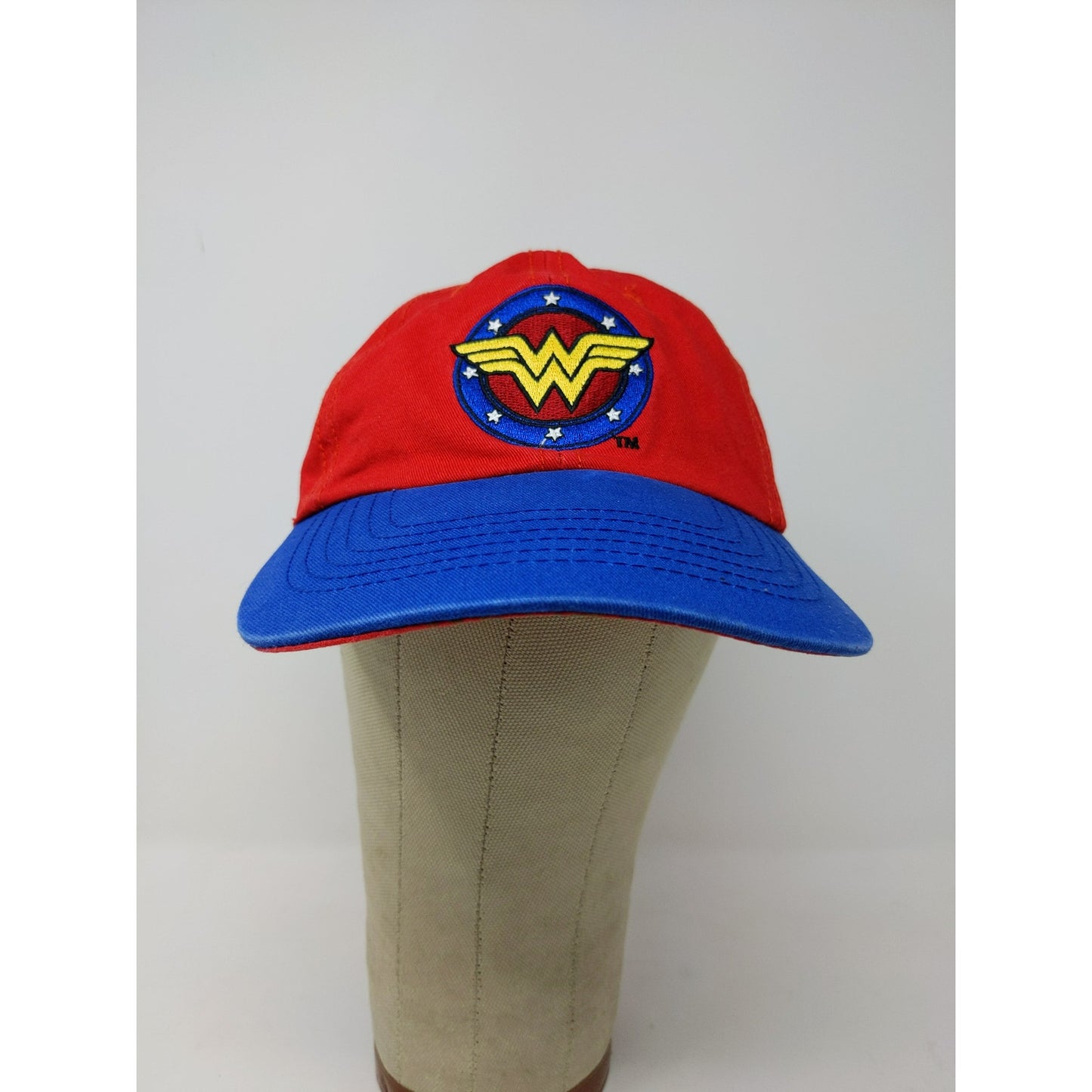 DC Comics Wonder Woman Slideback Hat Red & Blue OSFM Adjustable Embroidered