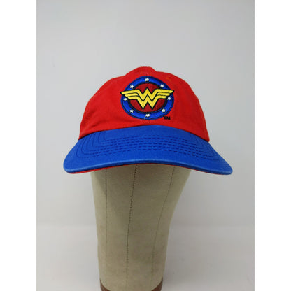 DC Comics Wonder Woman Slideback Hat Red & Blue OSFM Adjustable Embroidered