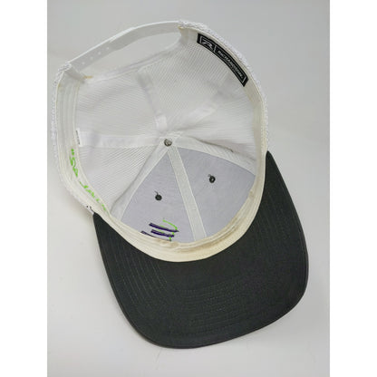 Richardson Mesh Back Snapback Hat Embroidered Rover Logo Gray White Dual 42"