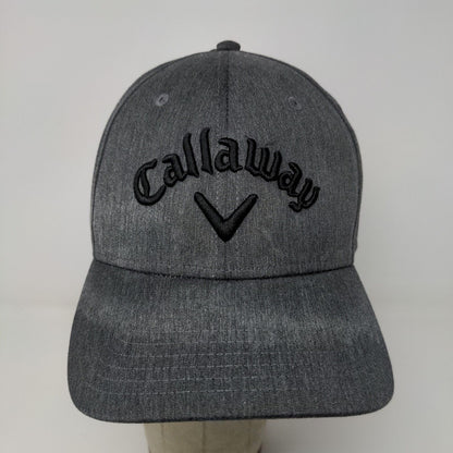Callaway Golf Snapback Hat Gray Adjustable Polyester Spell Out Logo Embroidered