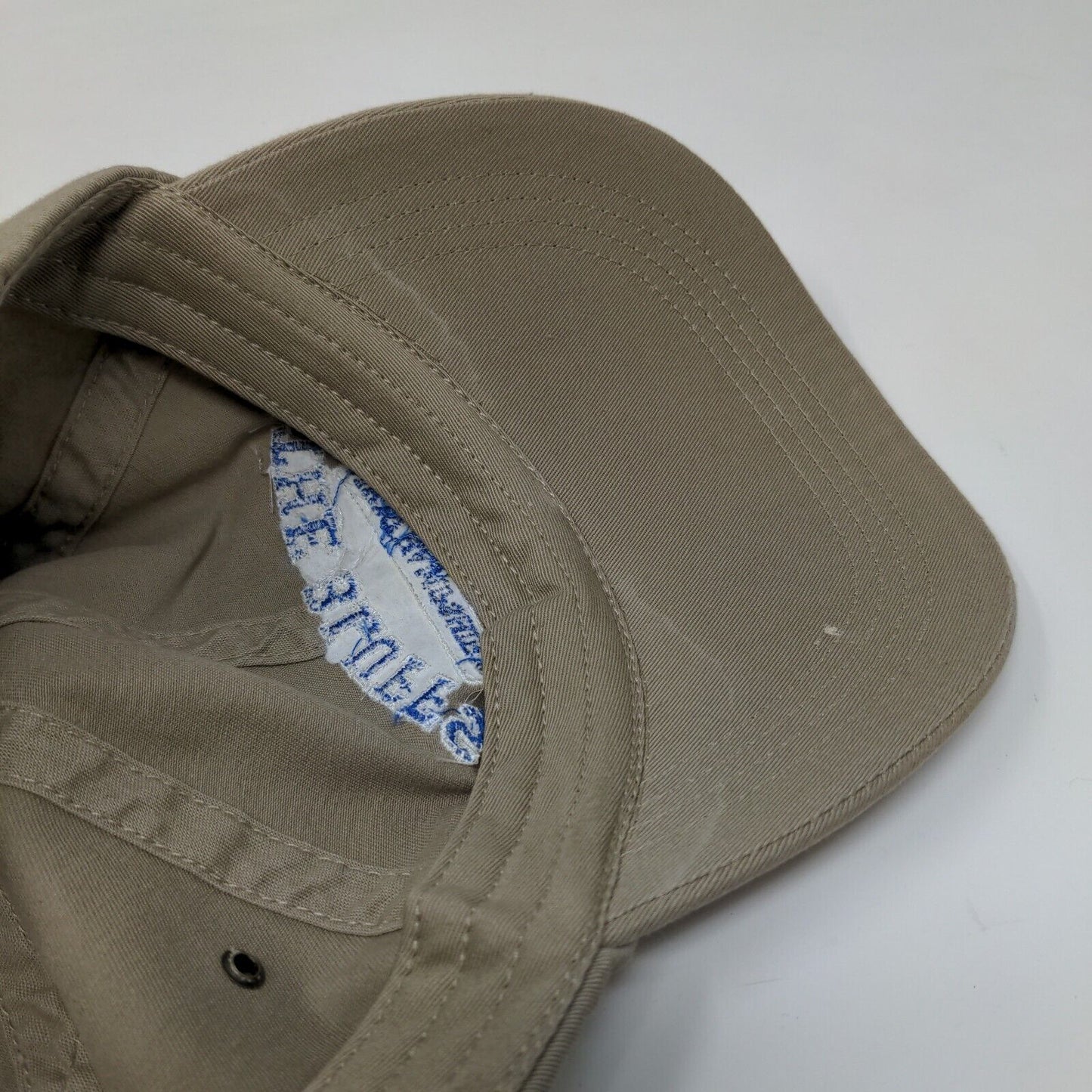 Anvil Men's Slideback Hat Tan Adjustable Embroidered New Hampshire The Bluffs