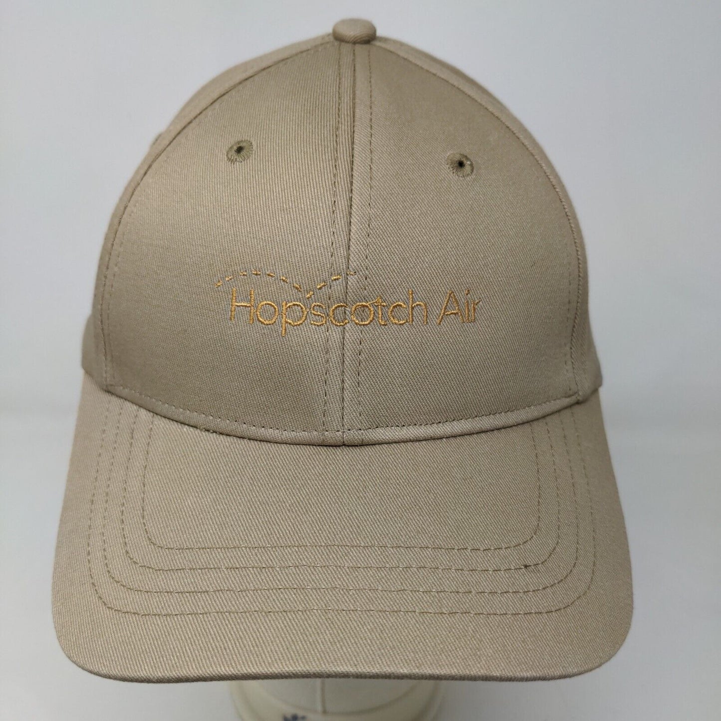 Lands' End Men's Strapback Hat Tan Size OS Embroidered Hopscotch Air Logo