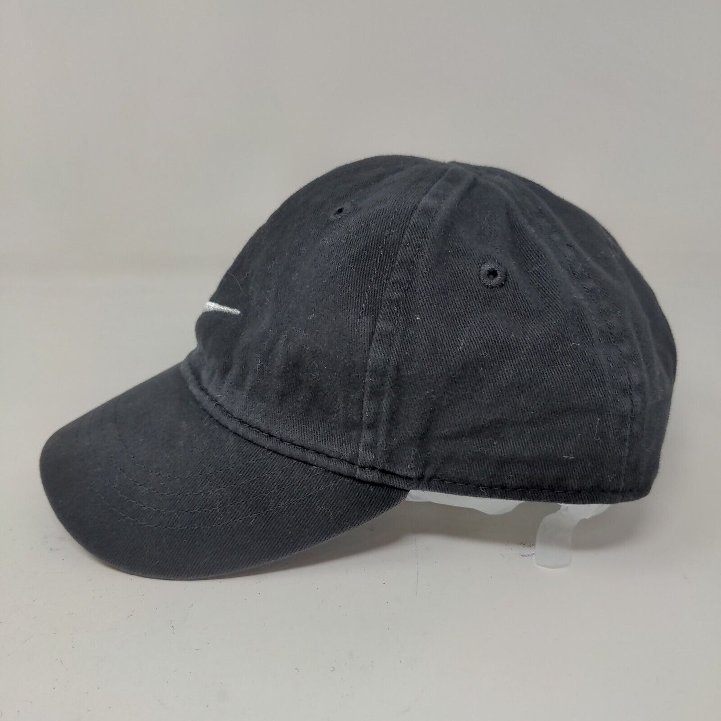 Nike Baby Infant Strapback Hat Black Swoosh Logo Embroidered 100% Cotton