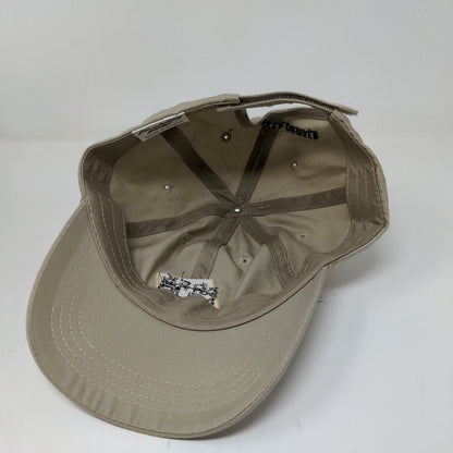 Rock Bottom Mug Club Men's Hat Tan Adjustable Embroidered Logo Slideback