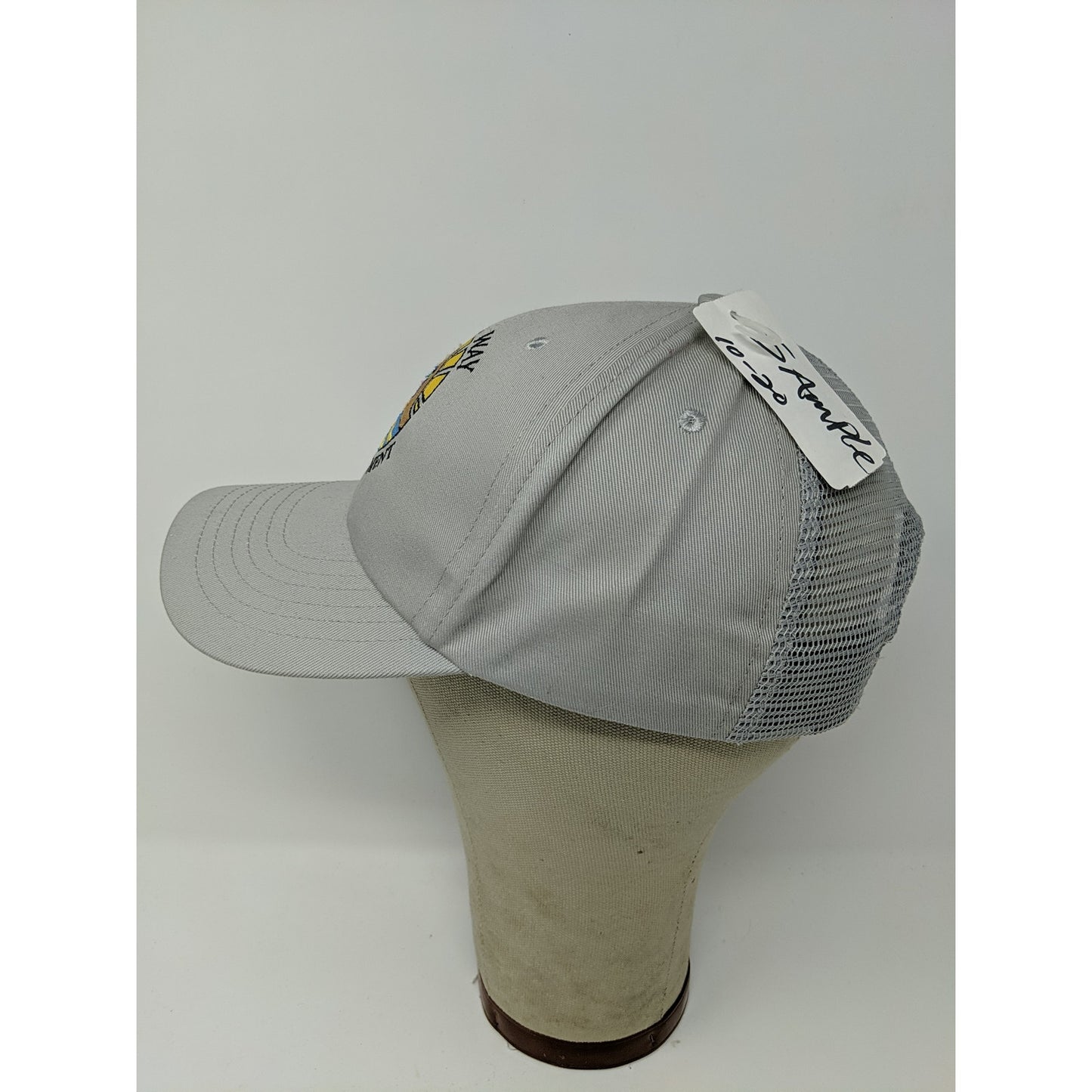 Rare SAMPLE Mens Aruba Way Golf Tournament Hat Gray Mesh Back Strapback