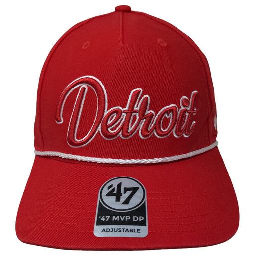 '47 Brand Men's Snapback Hat Red OSFA Detroit Redwings NHL Embroidered Logo