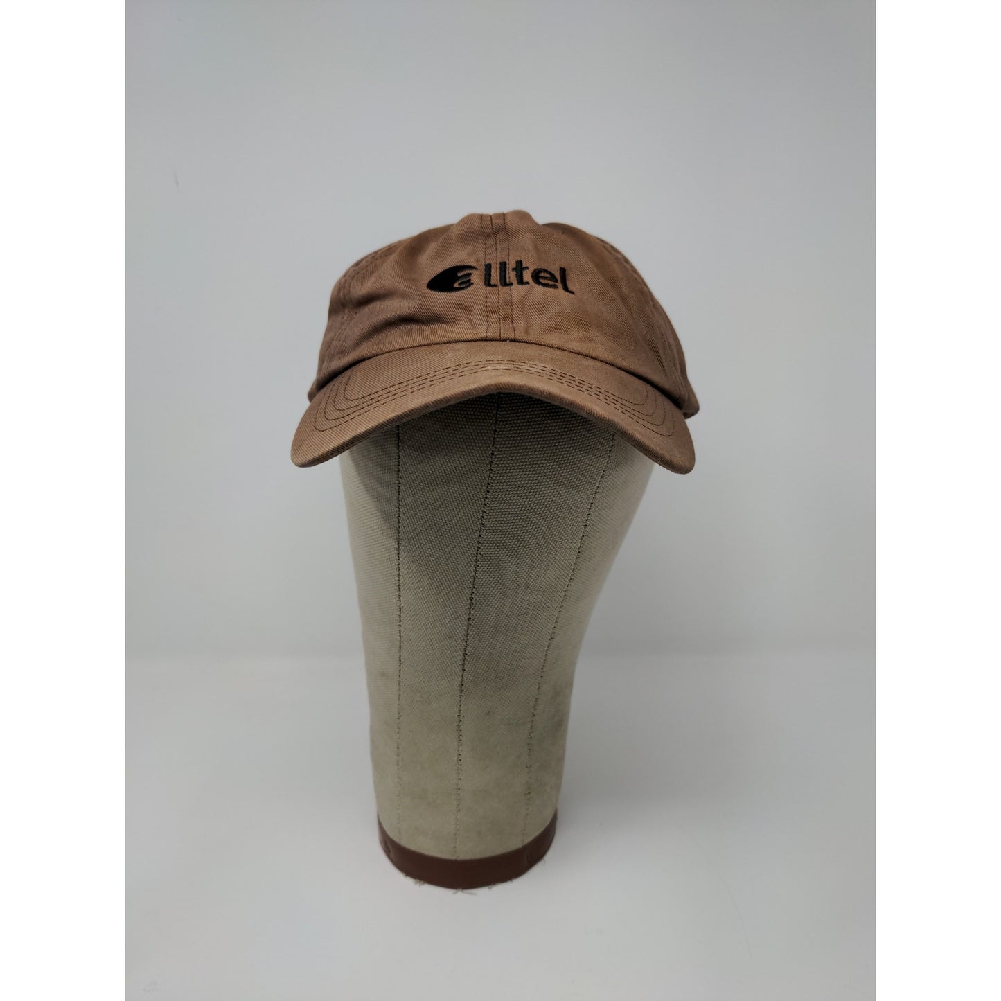 Alltel Slideback Hat Adjustable Brown Embroidered Logo Distressed