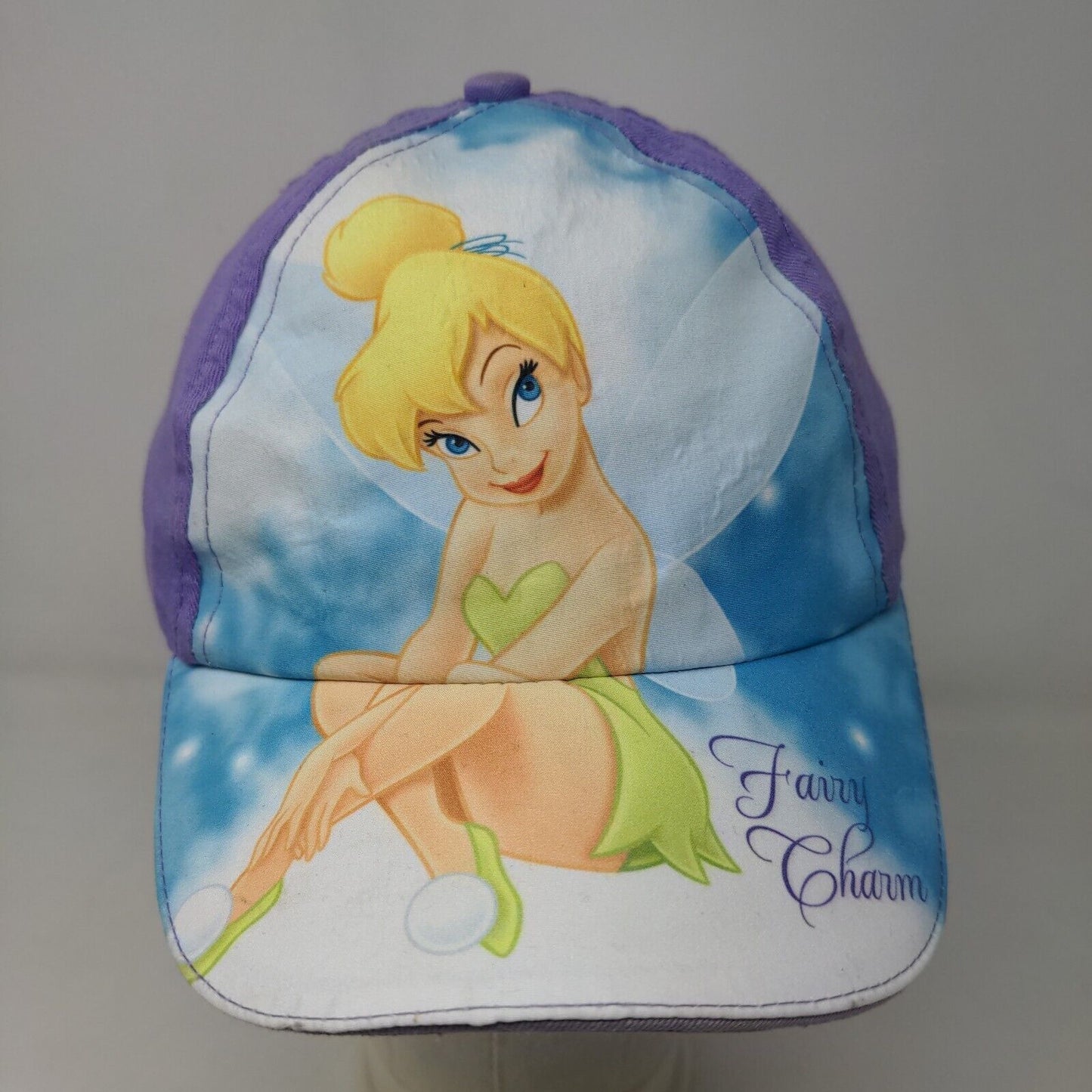 Unbranded Girl's Strapback Hat Purple Adjustable Tinker Bell Big Graphic