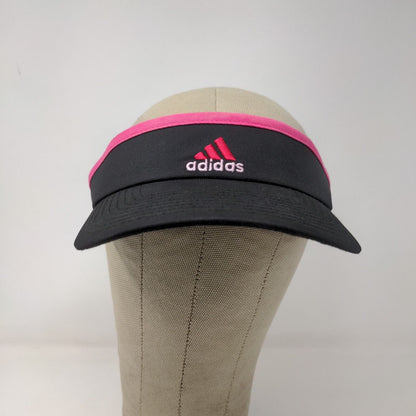 Adidas Climalite Women's Sun Visor Hat Cap Black Pink OSFA Embroidered Logo