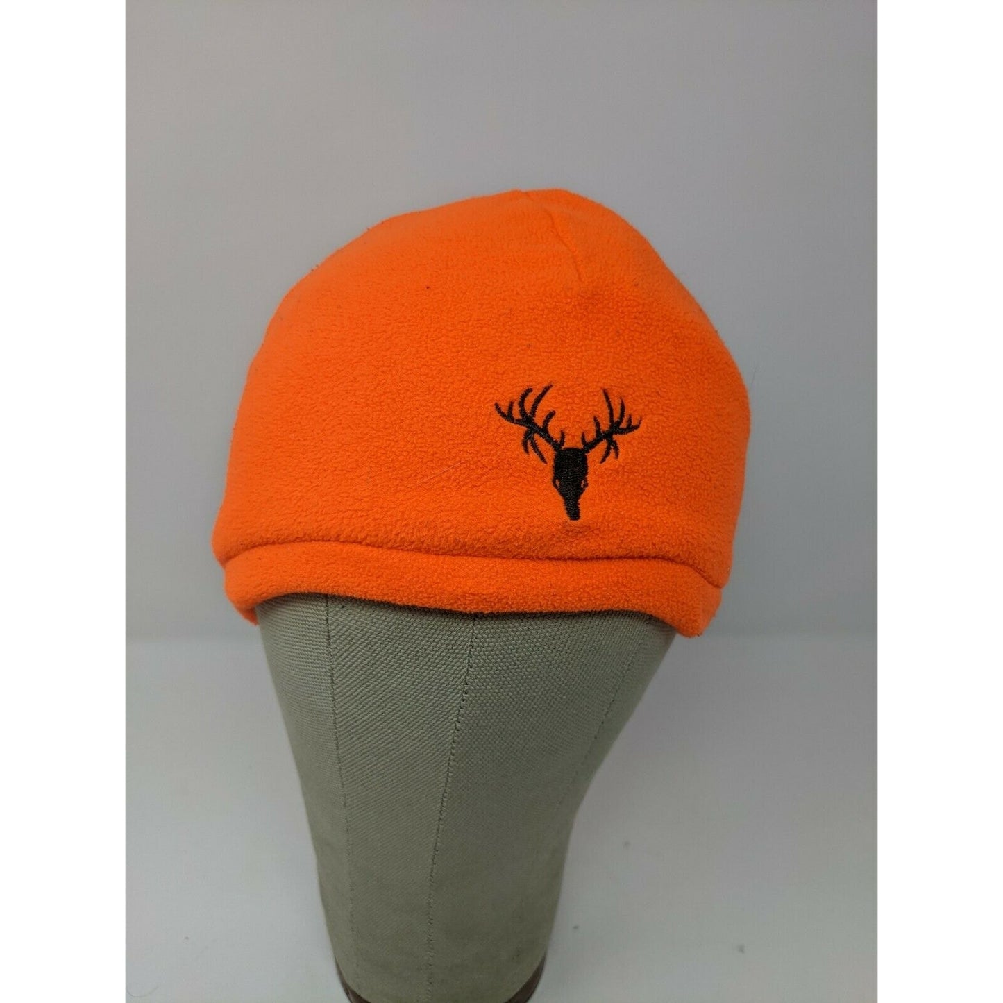 Hot Shot Orange Deer Beanie Hat Soft Warm One Size Fits Embroidered Logo