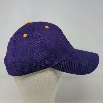 NFL Men's Strapback Hat Purple OSFA Minnesota Vikings Embroidered Logo Cotton