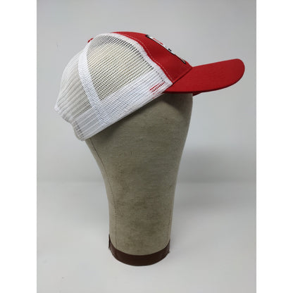 Tractor Supply Company Meshback Snapback Hat Embroidered Logo Red White