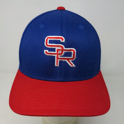 Pacific Headwear Men's Fitted Hat Blue Red Size S/M Embroidered SR Logo