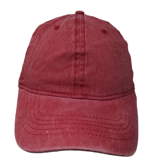 Unbranded Men's Strapback Hat Red Size OSFM Blank Vent Holes Adjustable