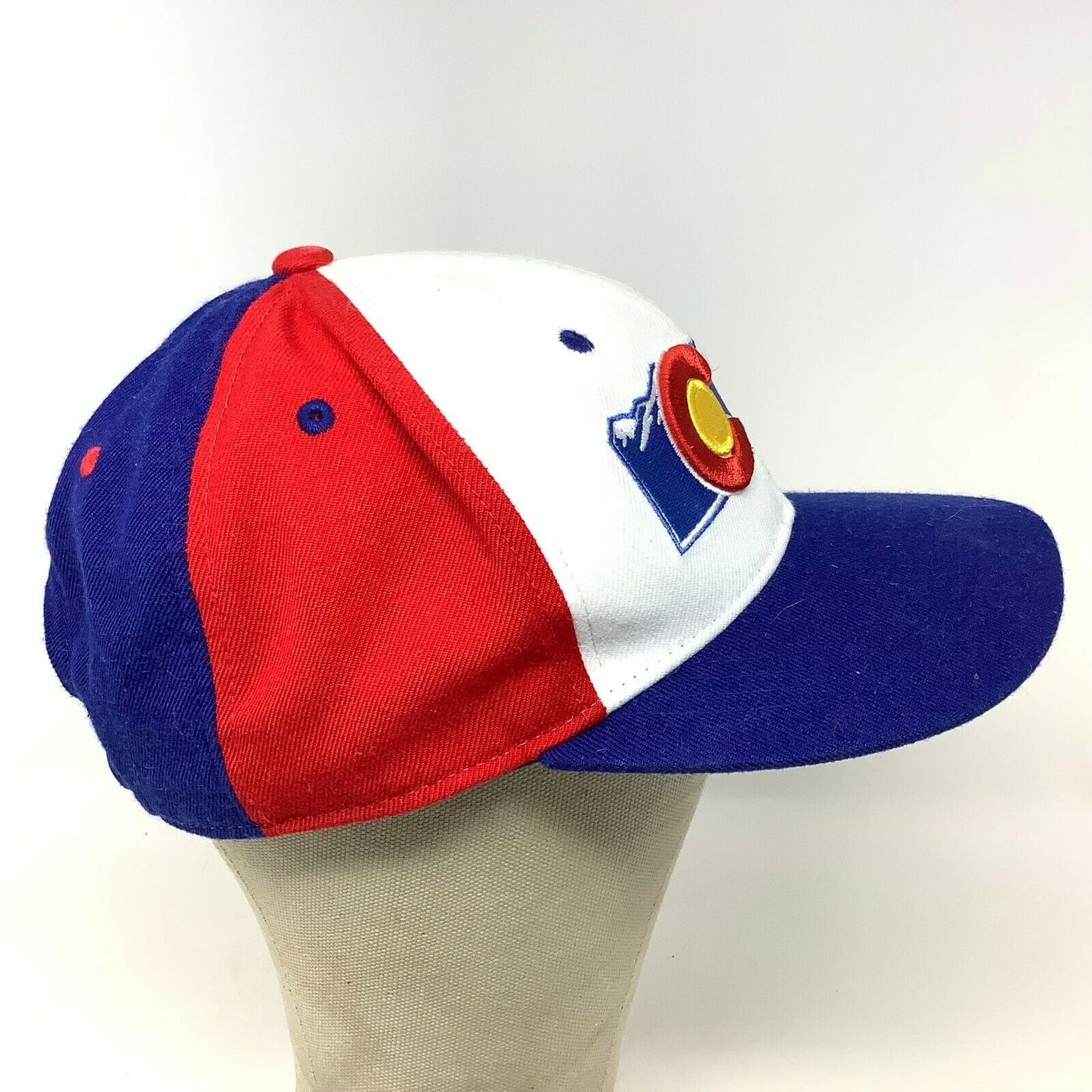 Colorado Mountains C Burnies Hat Red White & Blue Snapback Adjustable