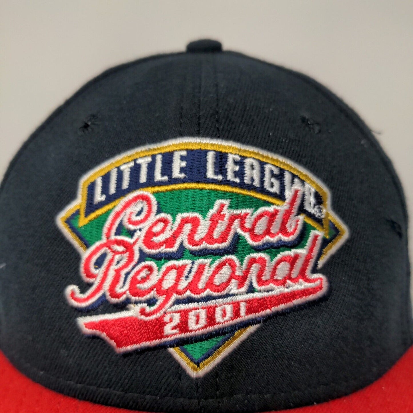 Little League Mens Vintage 2001 Central Regional Hat Black Red OSFA Snapback