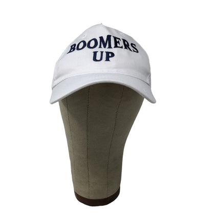 Port & Company Boomers Up Dad Hat White Strapback Embroidered Spell Out