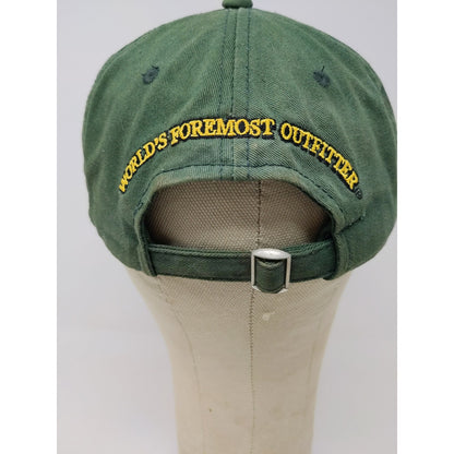 Cabelas Outdoor Outfitter Slideback Hat Green Embroidered Logo OSFA Adjustable