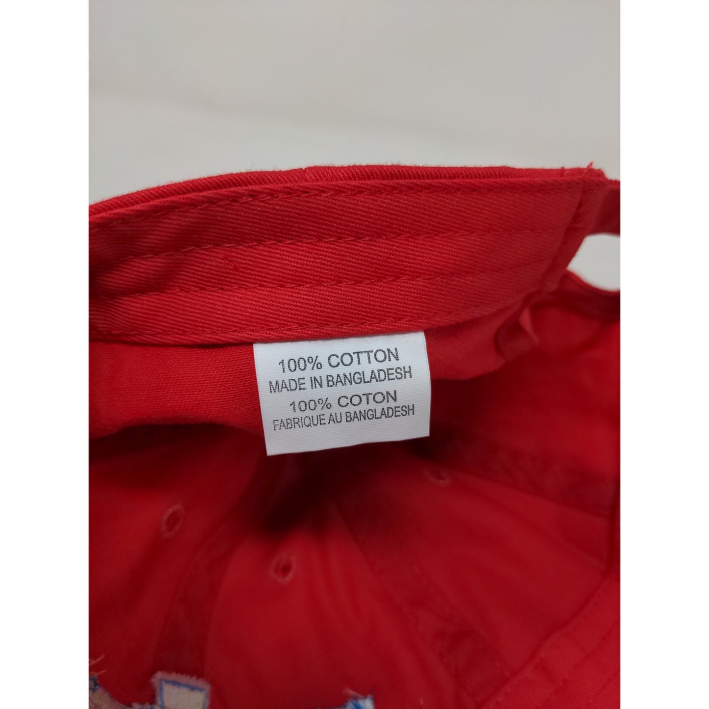 Justice Embroidered Logo Slideback Hat Red 100% Cotton Logo Colorful
